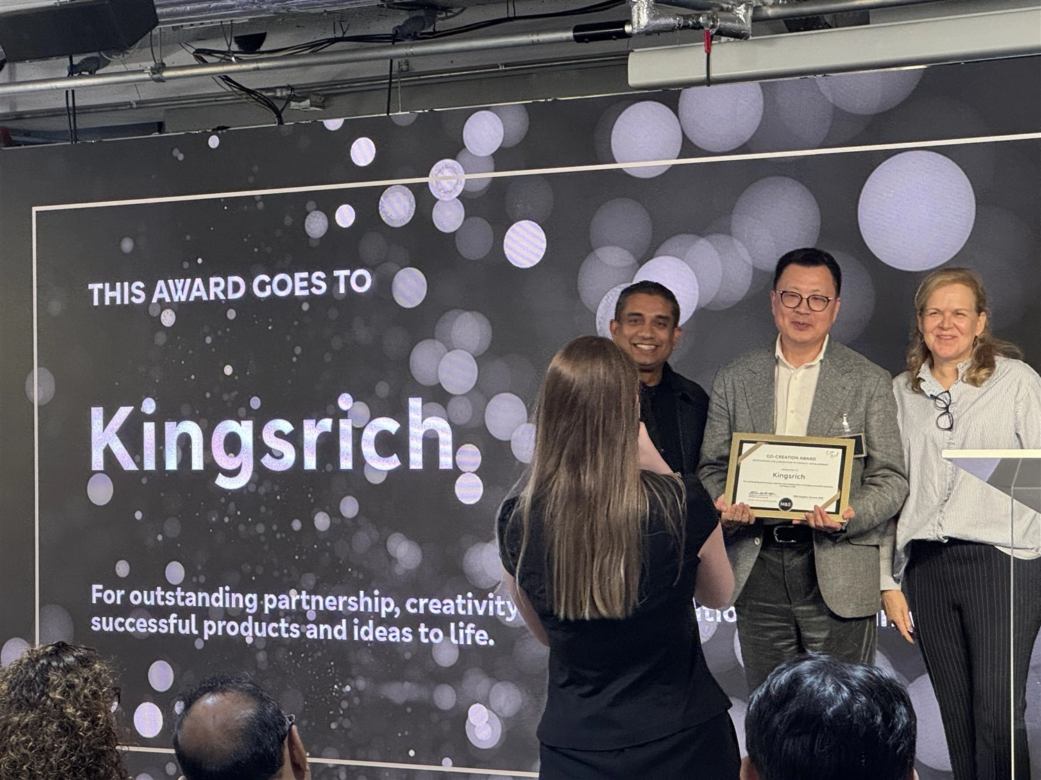 Kingsrich tilldelas Co-Creation Award vid M&S Supplier Summit 2026